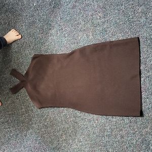 Dark brown short dress